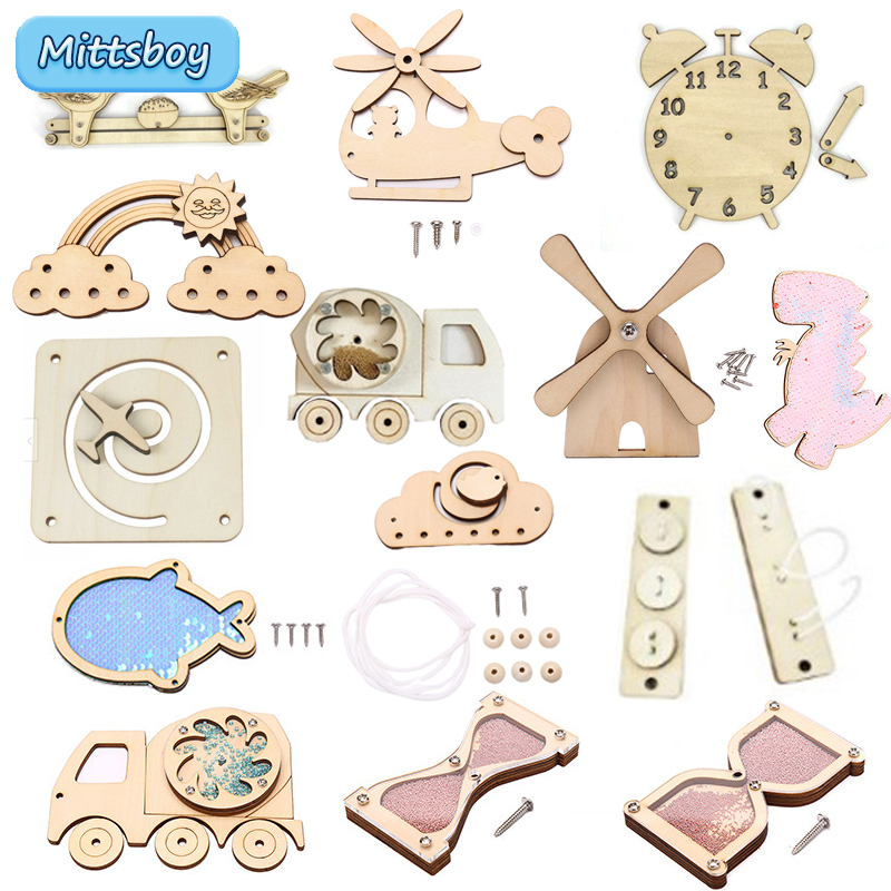Kids Education Usa - Kindergarten Montessori Busy board Hourglass Puzzles