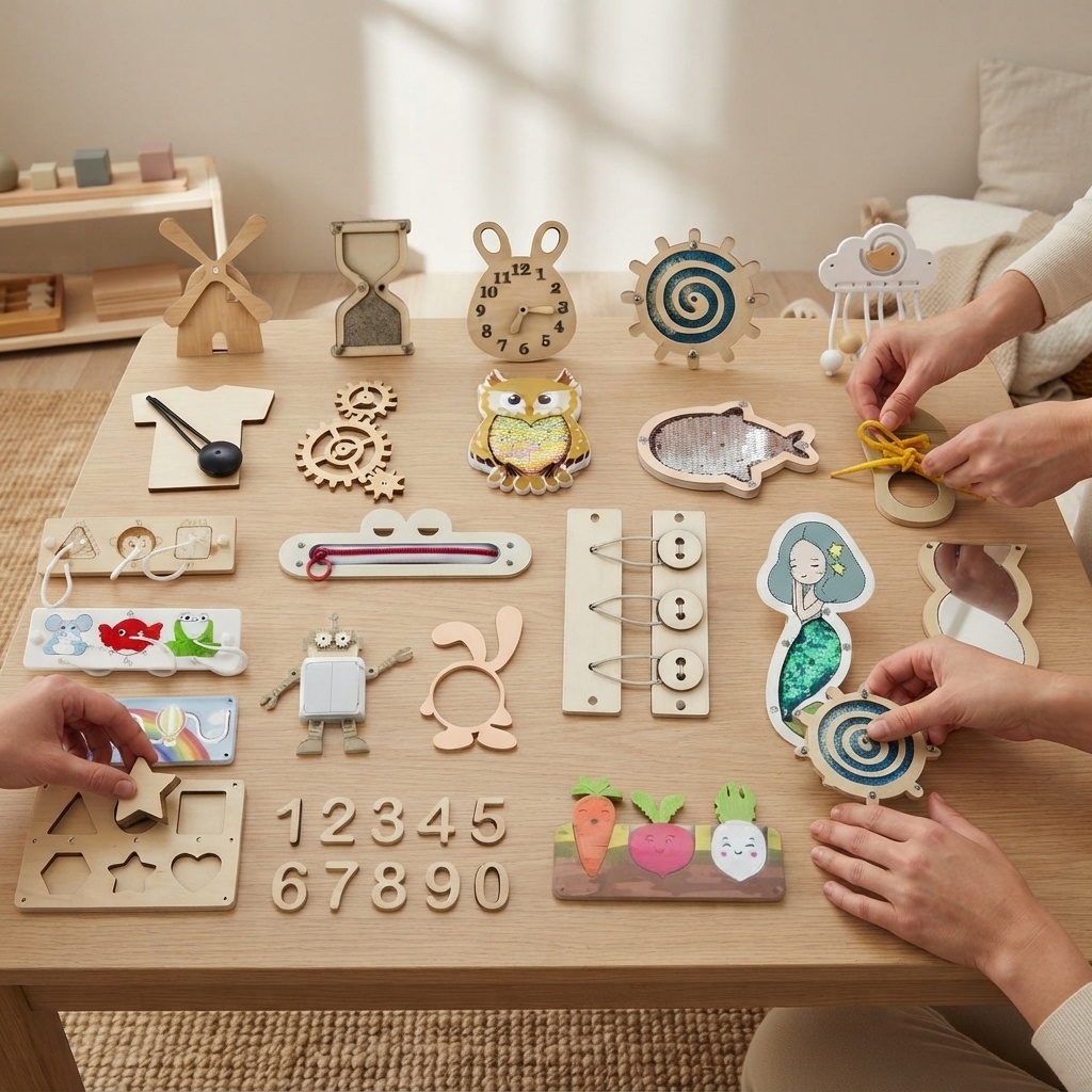 Hot Busy Board Montessori Wood - огляд і ціна Kids Education Usa