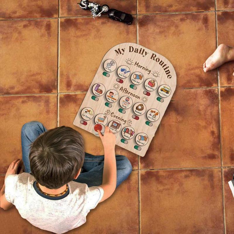 Toddler Routine Chart Wooden V - огляд і ціна Kids Education Planner