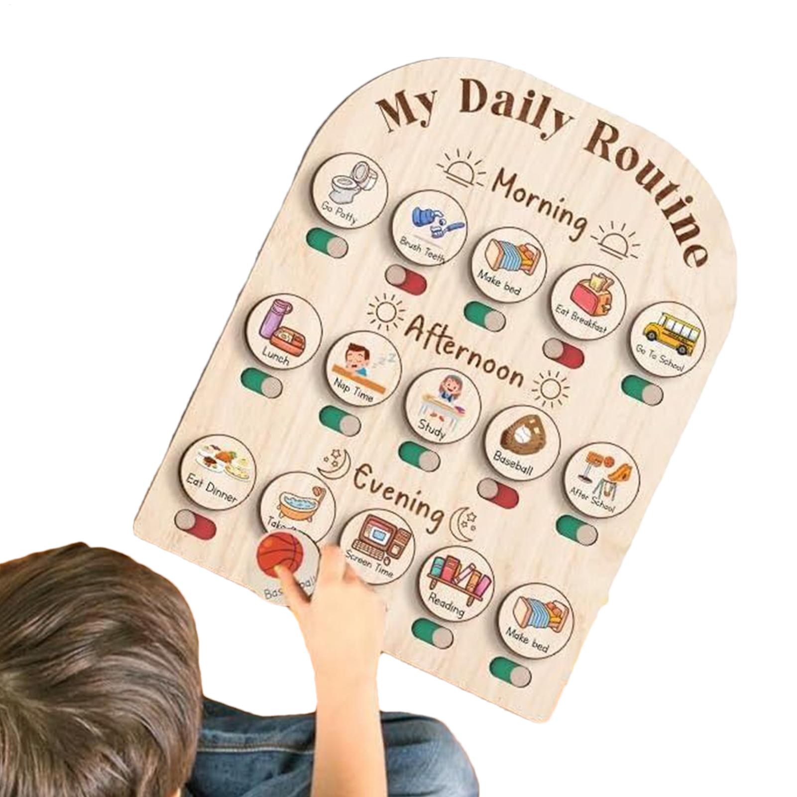 Toddler Routine Chart Wooden V - огляд і ціна Kids Education Planner