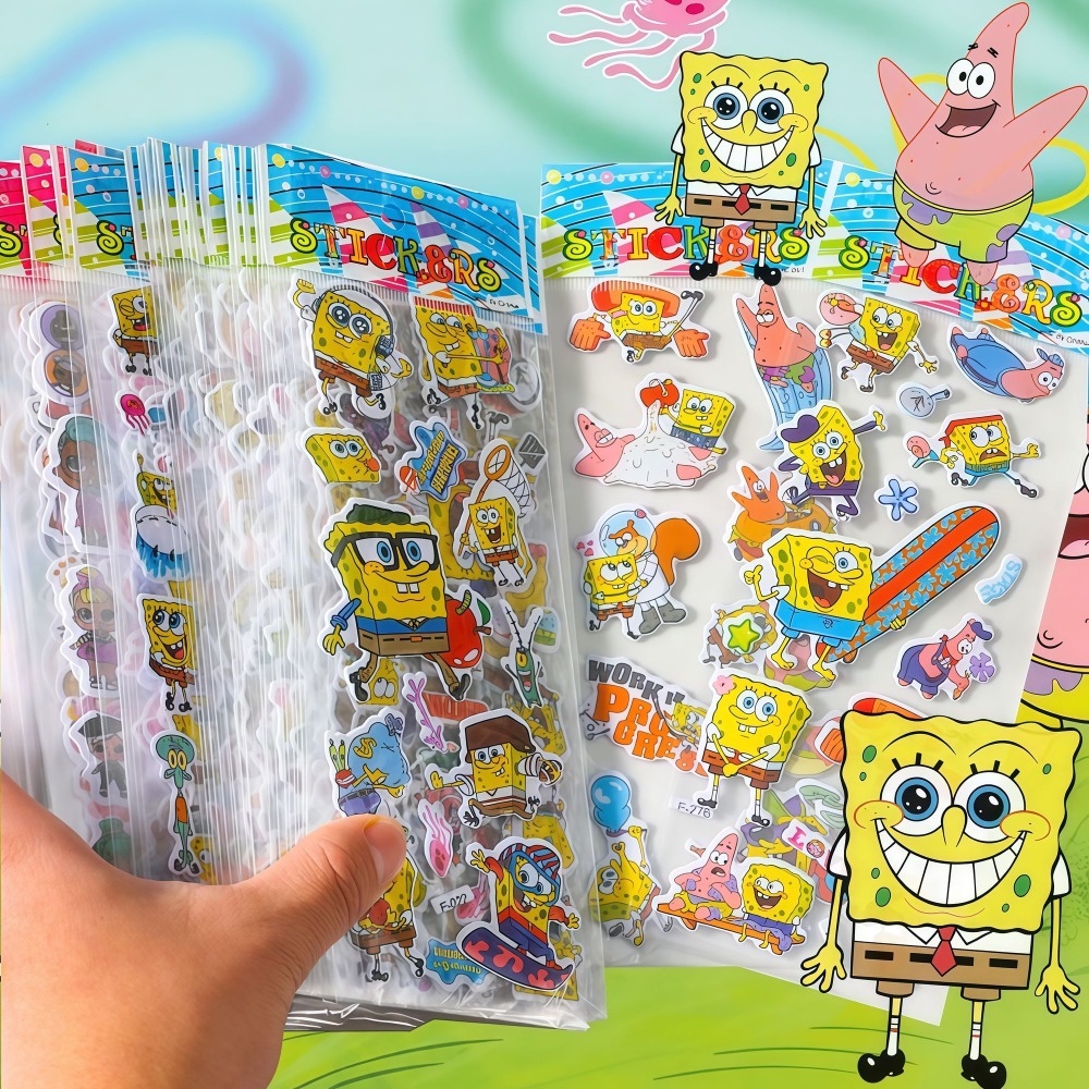 12-Pack SpongeBob 3D Stickers  - огляд і ціна Kids First Education