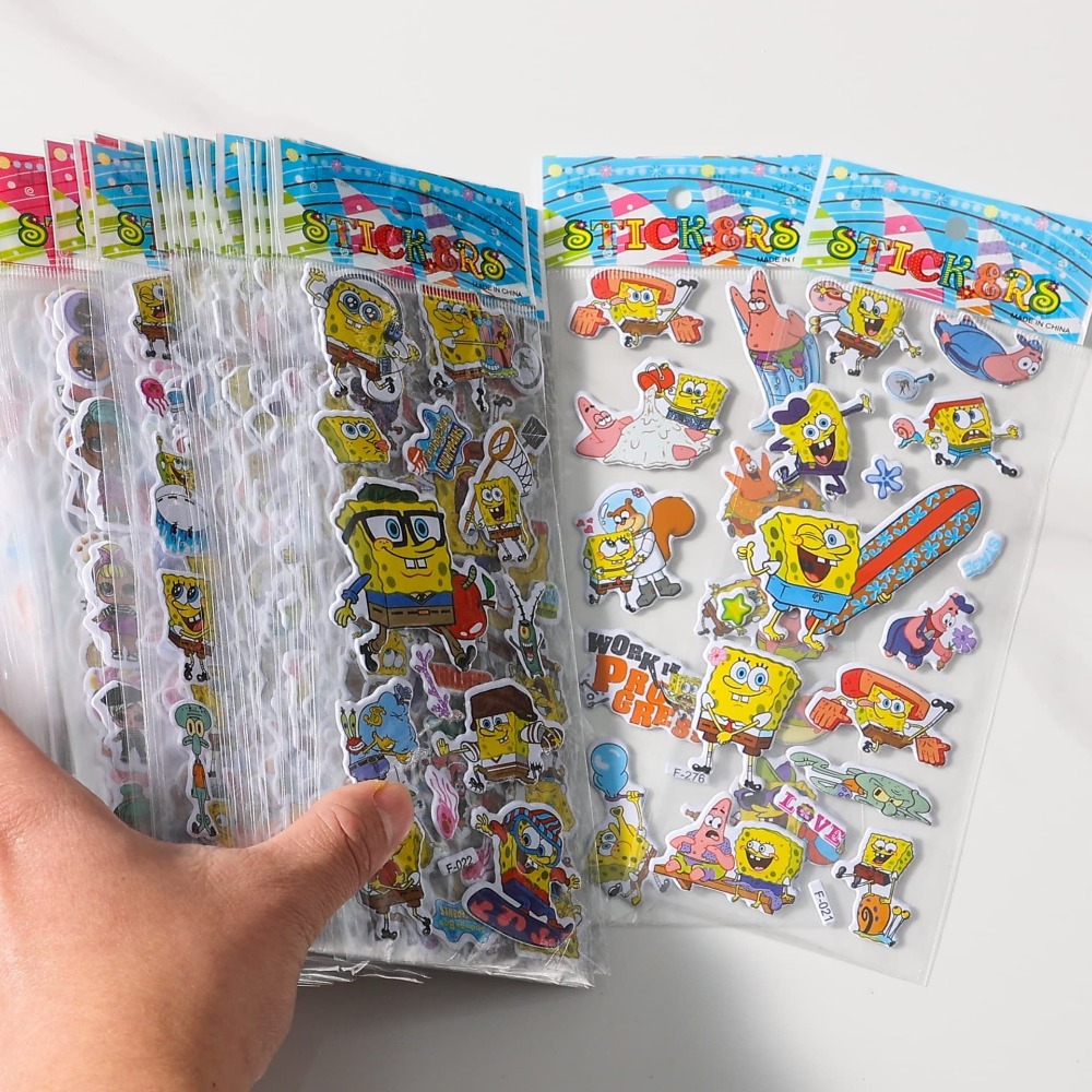 12-Pack SpongeBob 3D Stickers  - огляд і ціна Kids First Education