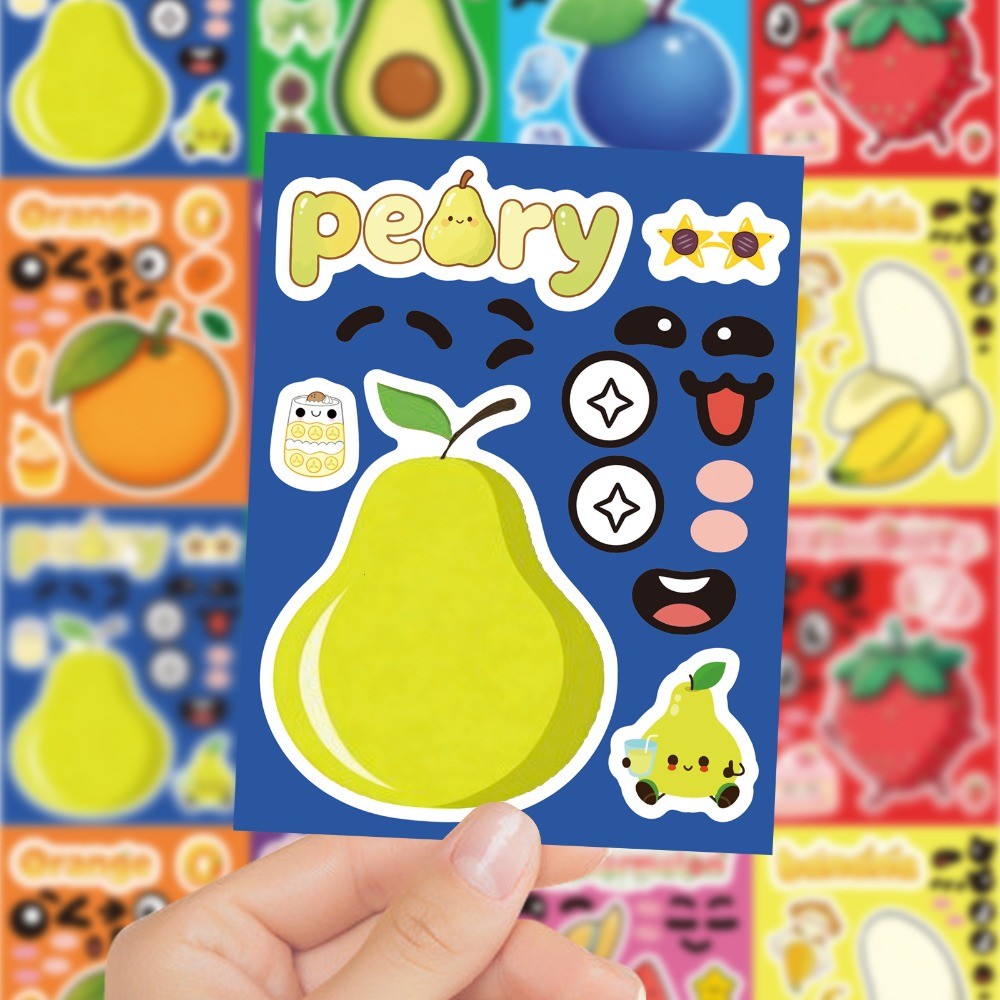 8 Sheets Make Face Cute Cartoo - огляд і ціна Kids Education Store
